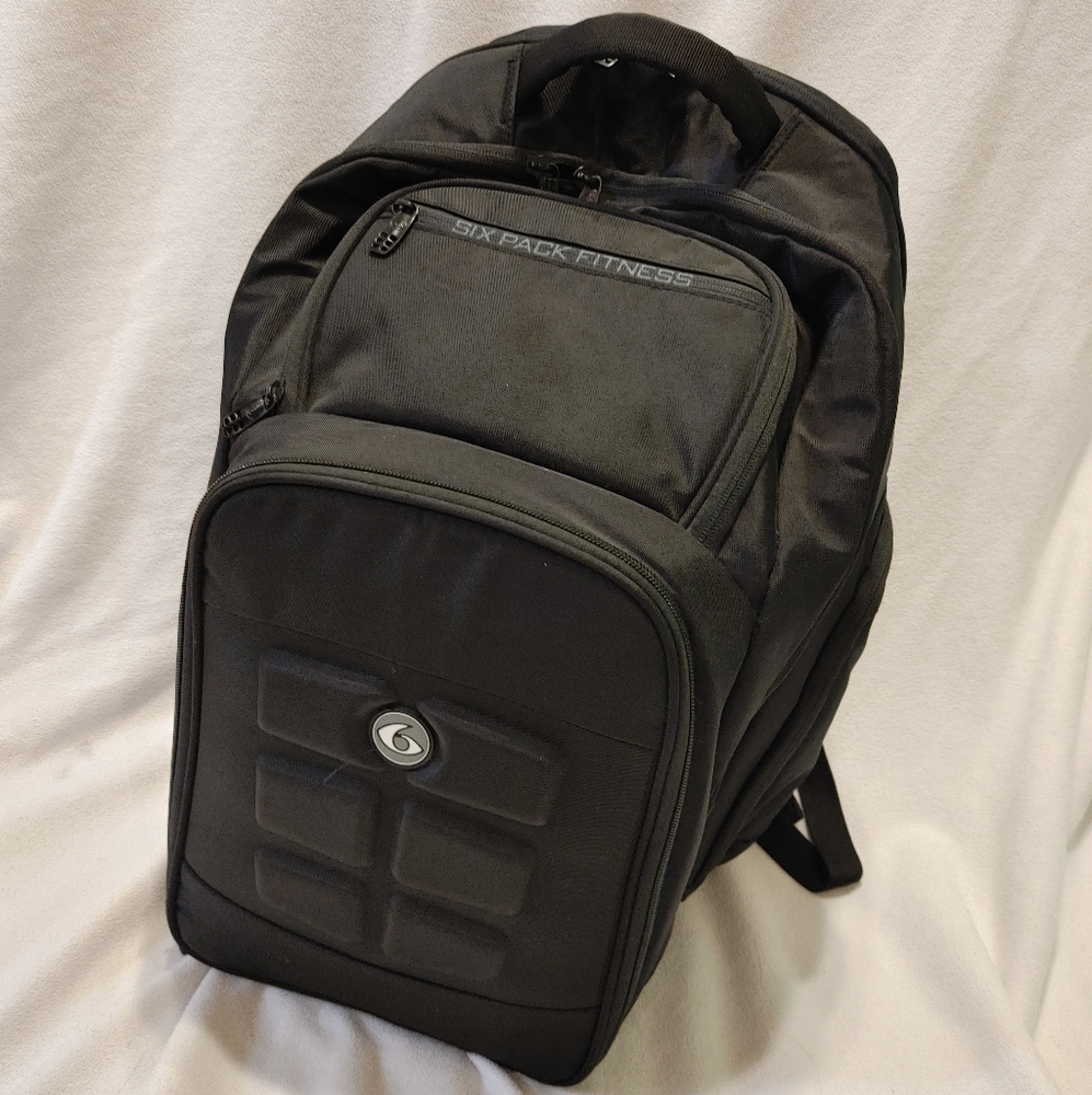 6 pack fitness expedition 500 backpack- black stealth meal management bag.